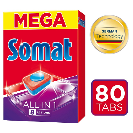 Detergent pentru masina de spalat vase Somat All in one, 80 tablete [1]