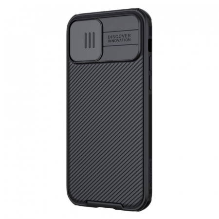 Husa magnetica Nillkin CamShield Pro Negru pentru iPhone 12 si iPhone 12 Pro, Protectie glisanta pentru camera [1]