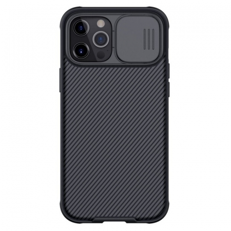 Husa Nillkin CamShield Pro Negru pentru iPhone 12 Pro Max, Protectie glisanta pentru camera [0]