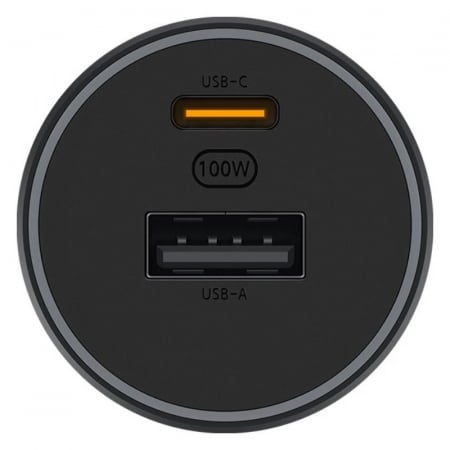 Incarcator auto Xiaomi 1A1C Fast Charging Version Negru, 100W USB Type-C, USB-A, Inel luminos cu 4 culori [3]