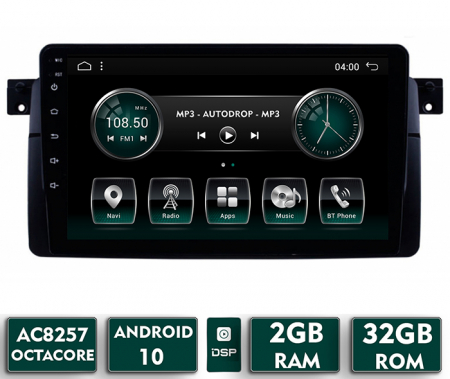NAVIGATIE BMW E46, Android 10, OCTACORE|AC8257| / 2GB RAM + 32GB ROM, 9 Inch - AD-BGABMWE4692AC [0]