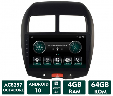 Navigatie Mitsubishi ASX (2010-2018), Android 10, OCTACORE|AC8257| / 4GB RAM + 64GB ROM, 9 Inch - AD-BGAASX9AC [0]