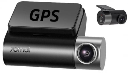 Pachet camera auto DVR Xiaomi 70MAI A500S-1 Dash Cam Pro Plus cu camera spate RC06, 2.7K 1944p, IPS 2.0", 140 FOV, ADAS, GPS, Night Vision [0]