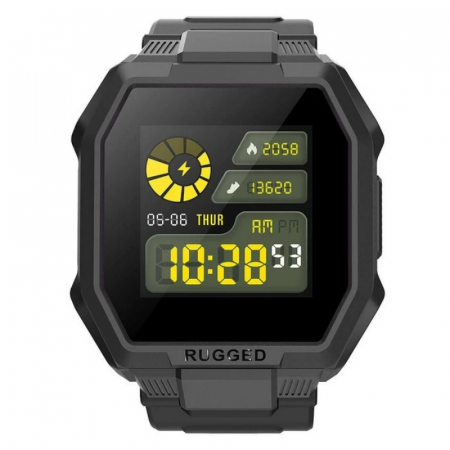 Smartwatch Blackview R6 Negru, TFT LCD 1.3" curbat 3D, GPS, Ritm cardiac, Calorii, Control muzica, Meteo, Waterproof IP68, 280mAh [1]