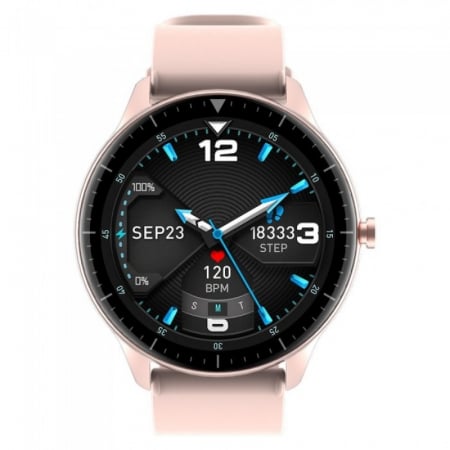 Smartwatch iHunt Watch 6 Titan Roz, 1.28" Full Touch, Termometru, Ritm cardiac, Saturatie oxigen, Tensiune arteriala, Calorii, IP67 [1]
