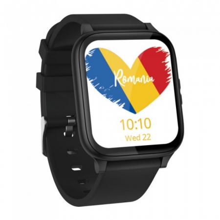 Smartwatch iHunt Watch 7 Titan Negru, 1.7" HD, Ritm cardiac, Saturatie oxigen, Tensiune arteriala, Calorii, IP67, 180mAh [3]