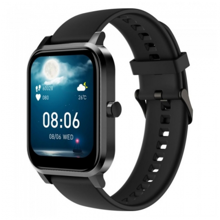 Smartwatch iHunt Watch 9 Titan Negru, 1.7" HD, Termometru, Ritm cardiac, Saturatie oxigen, Tensiune arteriala, Calorii, IP67, 200mAh [3]