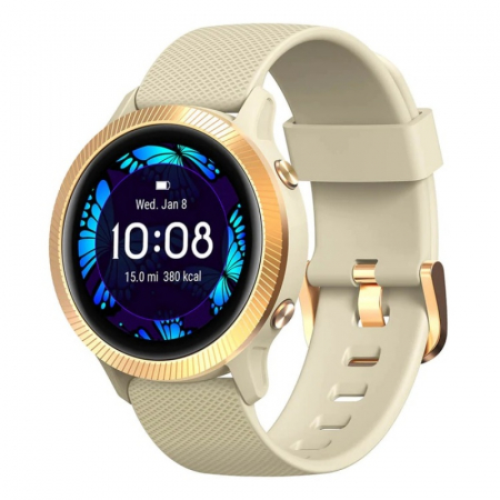 Smartwatch pentru femei Blackview R8 Gold, TFT-LCD 1.09" Touch screen curbat 2.5D, Ritm cardiac, Oxigen, Calorii, IP68, 190mAh [0]