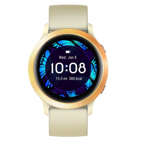 Smartwatch pentru femei Blackview R8 Gold, TFT-LCD 1.09" Touch screen curbat 2.5D, Ritm cardiac, Oxigen, Calorii, IP68, 190mAh [1]