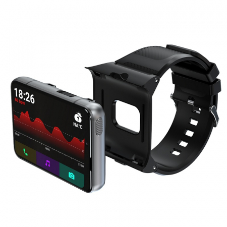 Smartwatch STAR S999 Negru, 4G, AMOLED 2.88" HD, 4GB RAM, 64GB ROM, Android 9, MTK6761 QuadCore, GPS, Ritm cardiac, Dual camera, 2300mAh [0]