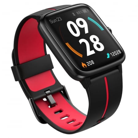Smartwatch Ulefone Watch GPS Negru cu Rosu, TFT 1.3" touch screen, Ritm cardiac, Monitorizare Menstruatie, Waterproof, Meteo, 210mAh [3]