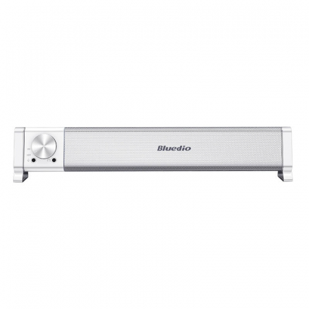 Soundbar PC Bluedio LS Alb, Sistem 2.0, Efect 7.1, 3D Surround, Bluetooth 5, Microfon, Alimentare USB [2]