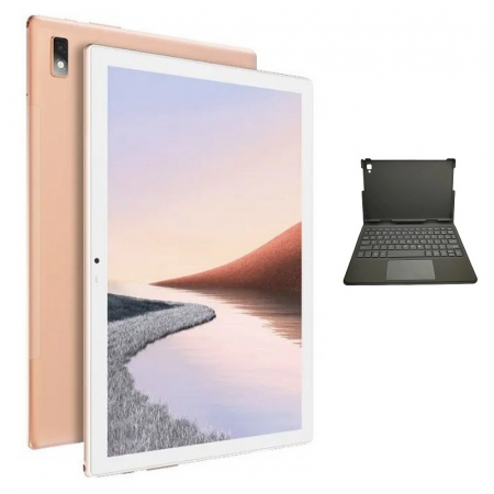 Tableta Blackview Tab 9 Gold + Tastatura, 4G, IPS 10.1 FHD+, Android 10, 4GB RAM, 64GB ROM, OctaCore, 13MP, GPS, 7480mAh, Dual SIM [0]