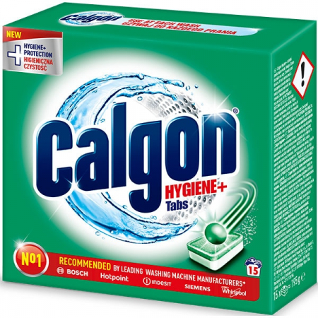 Tablete anticalcar pentru masina de spalat Calgon Hygiene+, 15 bucati [1]