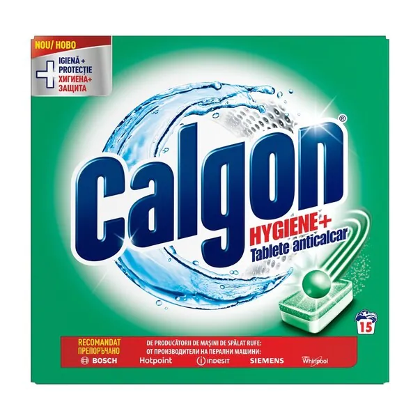 Tablete anticalcar pentru masina de spalat Calgon Hygiene+, 15 bucati [2]