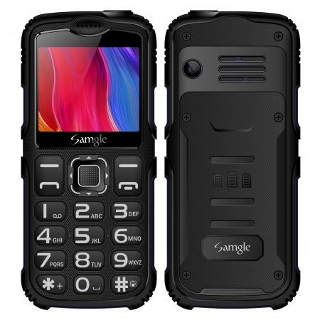 Telefon mobil Samgle Armor, 3G, QVGA 2.0" color, Camera 2.0MP, Bluetooth, FM, Lanterna, 3000mAh, Dual SIM, Stand incarcare cadou, Negru [0]