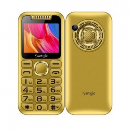 Telefon mobil Samgle Halo, 3G, TFT 2.0" color, Camera 2.0MP, Bluetooth, FM, Lanterna, 3000mAh, Dual SIM, Stand incarcare cadou, Gold [0]