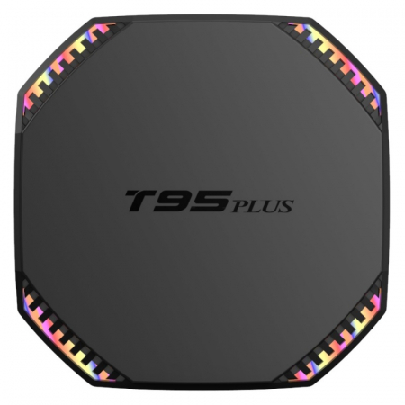 TV Box T95 Plus Smart Media Player Negru, 8K, RAM 8GB, ROM 128GB, Android 11, RK3566 Quad Core, WiFi dual band, Lumini pulsatorii [1]