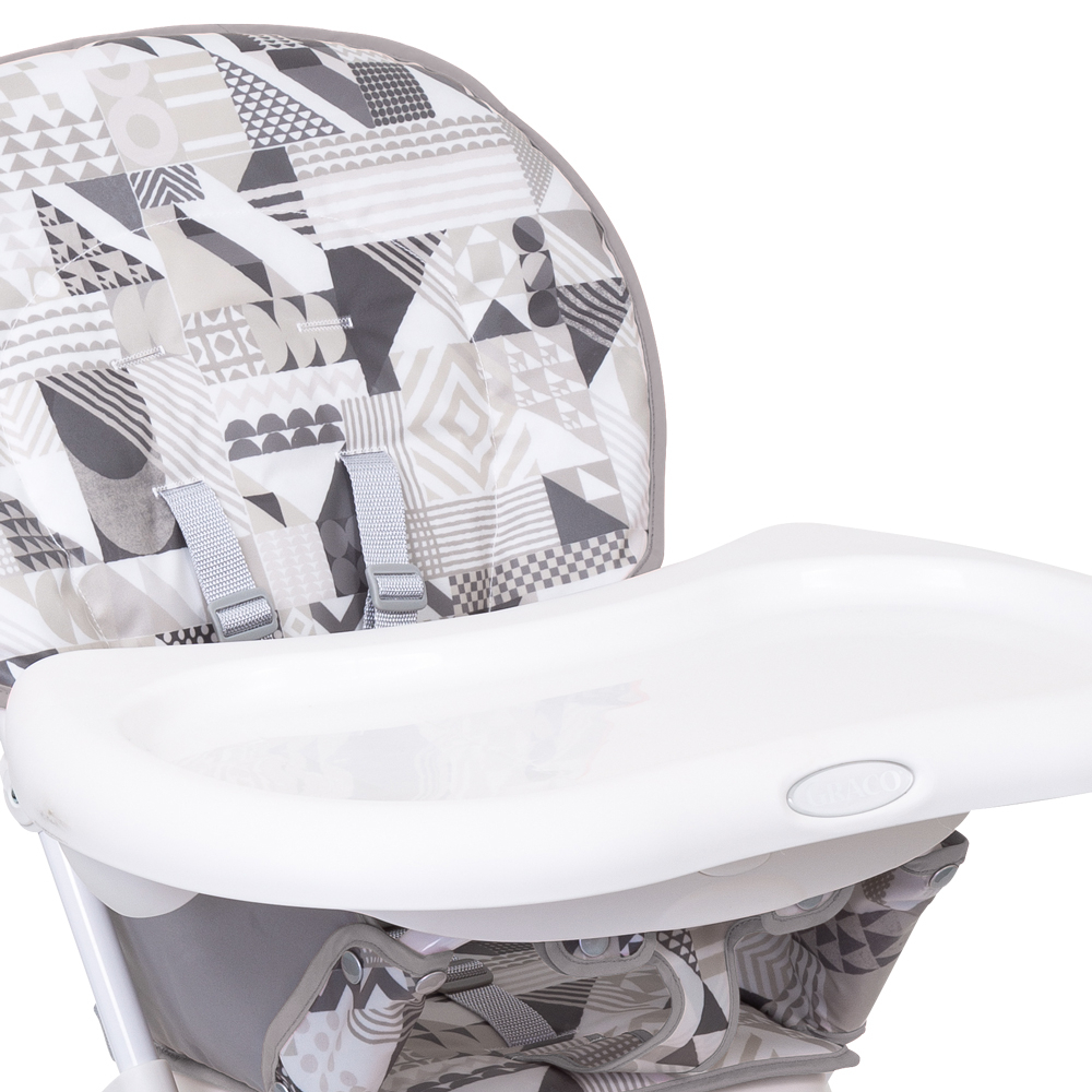 Scaun de masa Graco Snack N Stow Patchwork Grey - Resigilat [4]