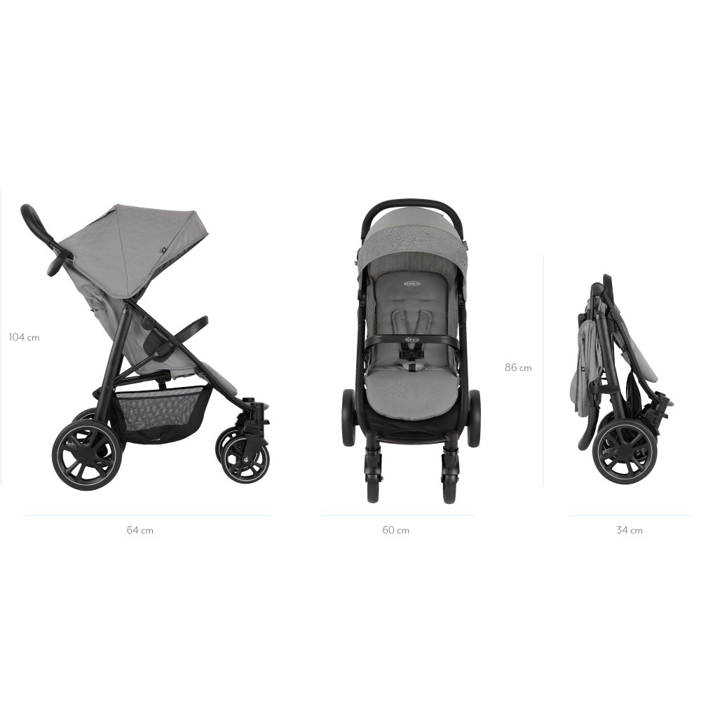 Carucior Graco EeZeFold Steeple Gray [5]