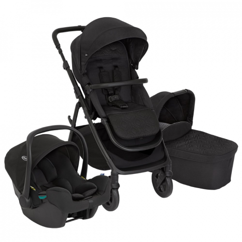 Carucioare 3 in 1 - Carucior Graco Near2Me DLX 3 in 1 Midnight
