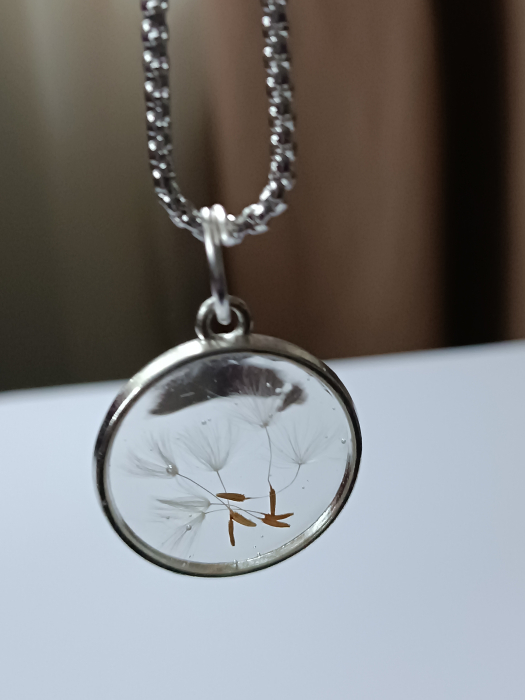 Pandantiv elegant cu Puf de Păpădie în rășină epoxidică [3]