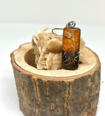 Cercei Scaiete Regal cu plante naturale în rășină epoxidică [1]