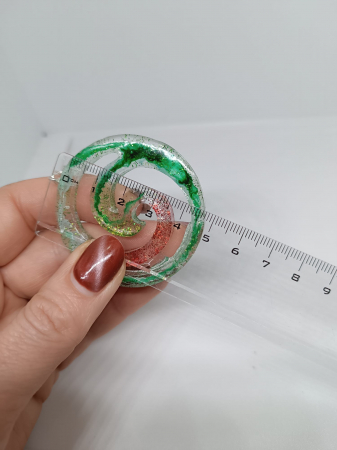 Cercei  cu tematică de iarnă, din rășină epoxidică ”Viscol de Crăciun” [2]