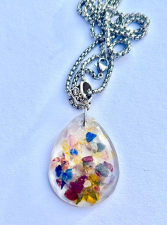 Set "Armonie și Stil- cercei și pandantiv pentru Echilibrarea Chakrelor" din pietre semiprețioase în rășină epoxidică [1]