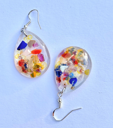 Set "Armonie și Stil- cercei și pandantiv pentru Echilibrarea Chakrelor" din pietre semiprețioase în rășină epoxidică [3]