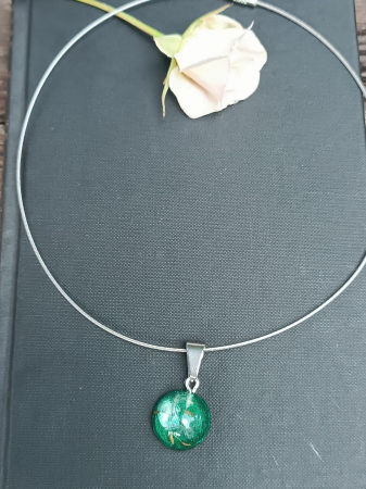 Pandantiv ” Șoapte și dorințe ” din puf de păpădie în rășină epoxidică [2]