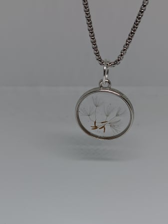 Pandantive - Pandantiv elegant cu Puf de Păpădie în rășină epoxidică