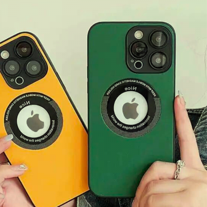 Husa Premium MagSafe Leather pentru iPhone 15, Green [3]