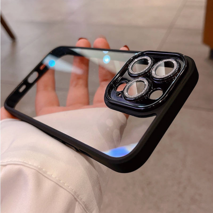 Husa Diamond, Protectie Lentile Camera pentru iPhone 15 Pro Max, Black [3]