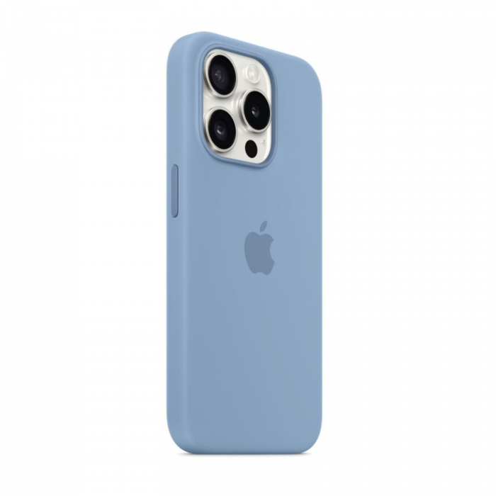 Husa MagSafe de Silicon pentru Iphone 15, Winter Blue [4]