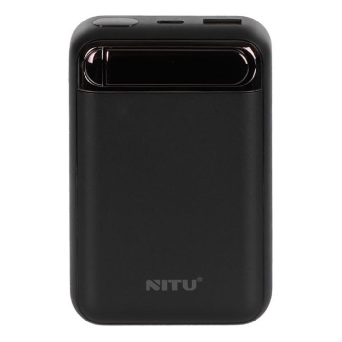 Baterie Externa 10.000 mAh NITU, Fast Charger 2 in 1 Wireless 15W + Port USB and Type C 22.5W, Digital Display, Black [2]