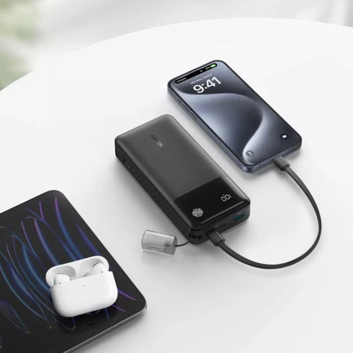 Baterie Externa Anker Powercore 20.000 mAh 30W cu cablu type-C, Black [3]