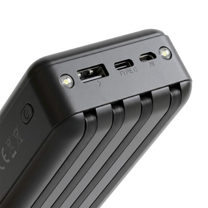 Baterie Externa cu Incarcare Solara Setty SLR 20.000 mAh black [2]