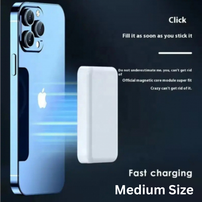 Baterie Externa MagSafe pentru iPhone, 10.000 mAh, Port Incarcare Type C, alba [5]