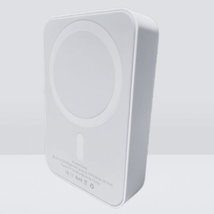 Baterie Externa MagSafe pentru iPhone, 10.000 mAh, Port Incarcare Type C, alba [2]