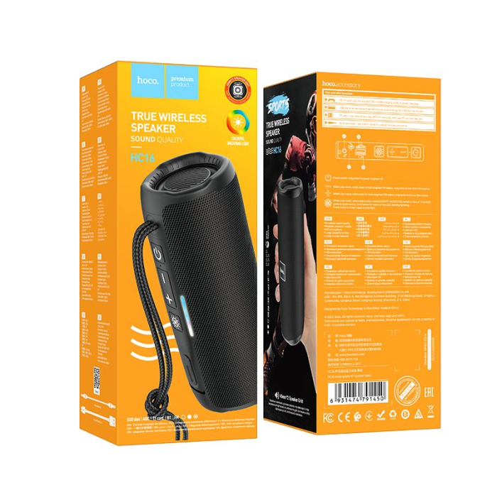 Boxă wireless 2 x 5W 3h Hoco HC16 neagră [5]