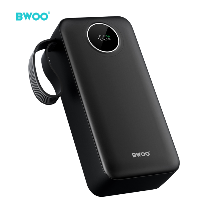 BWOO 22,5W 30000 mAh power bank with LCD screen, black [3]