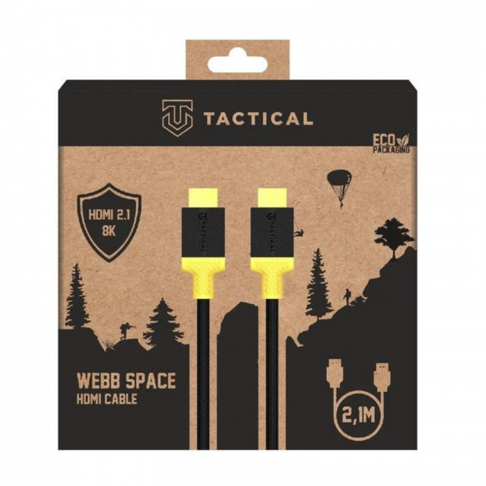 Cablu HDMI Tactical Webb Space 8K 2.1m Black/Yellow [2]