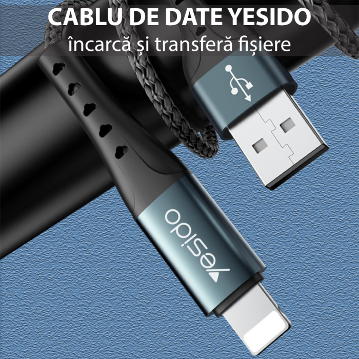 Cablu USB to Lightning Yesido CA63 - 200 cm [3]