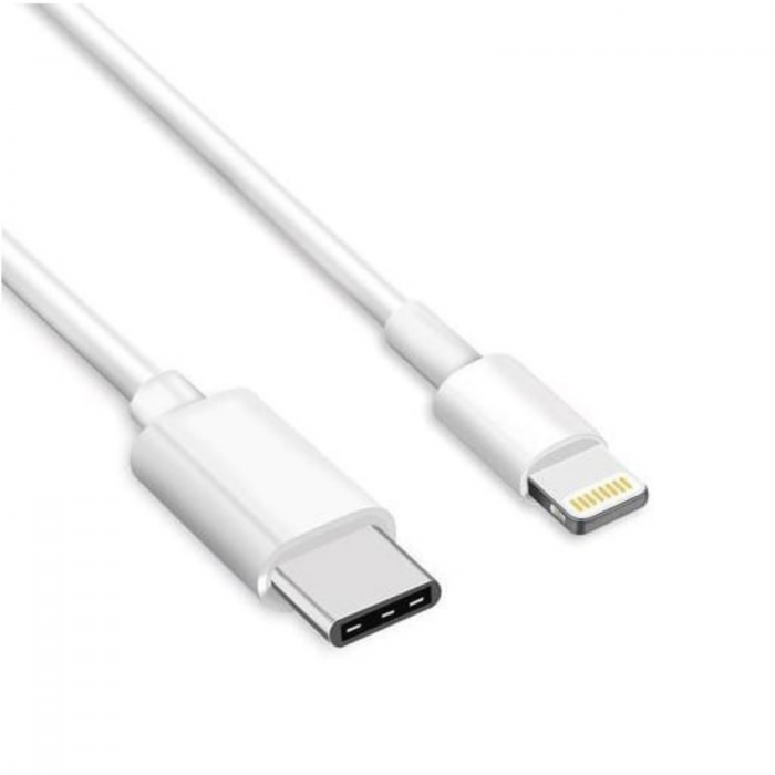 Cablu Type-C To Lightning pentru iPhone 2m, alb [2]