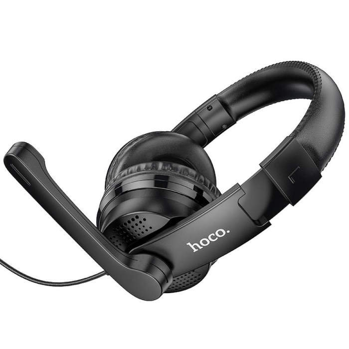 Căști cu fir Jack 3,5 mm Hoco W103 negru [6]