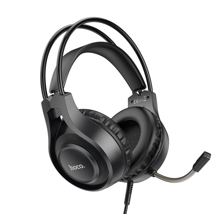 Căști cu fir Jack 3,5 mm Hoco W106 negru [8]