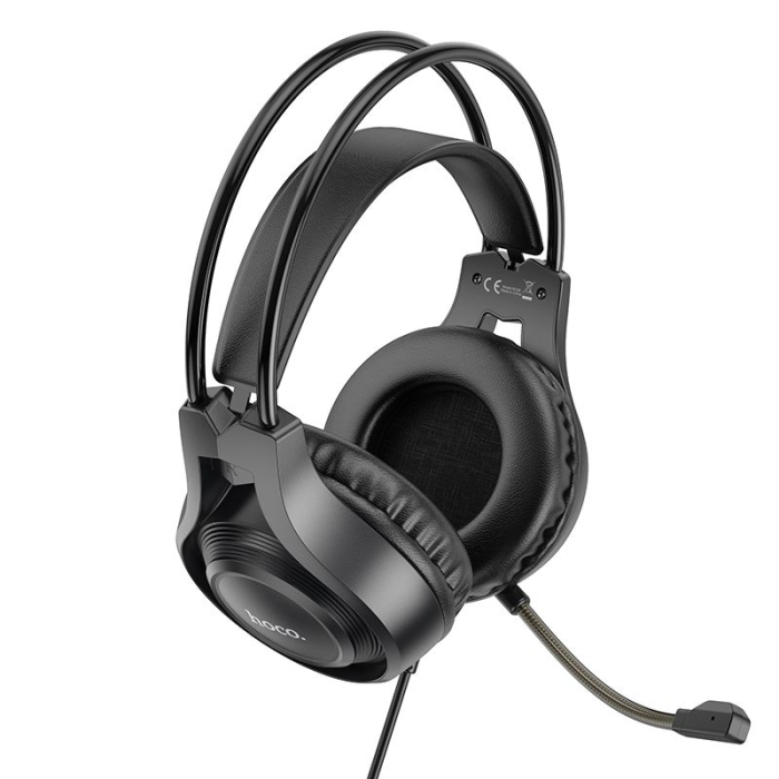 Căști cu fir Jack 3,5 mm Hoco W106 negru [7]