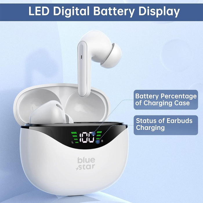 Căști wireless Blue Star T60 TWS albe [3]