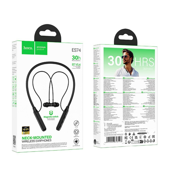 Căști wireless Hoco ES74 pentru gât, negre [5]